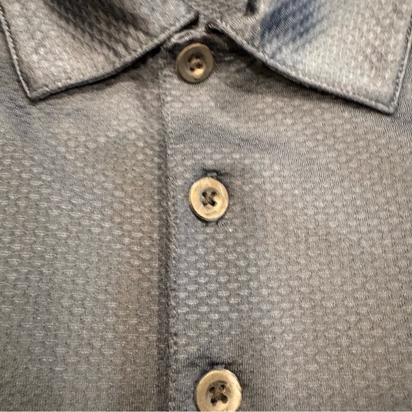 NIKE GOLF Men's Size L FIT-DRY Short Sleeve Navy Blue Polo Shirt - Picture 12 of 12